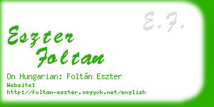 eszter foltan business card